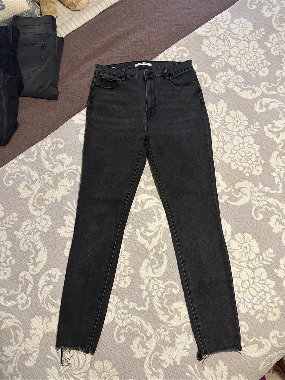 PacSun Black High-Rise Skinny Jeans with Raw Hem